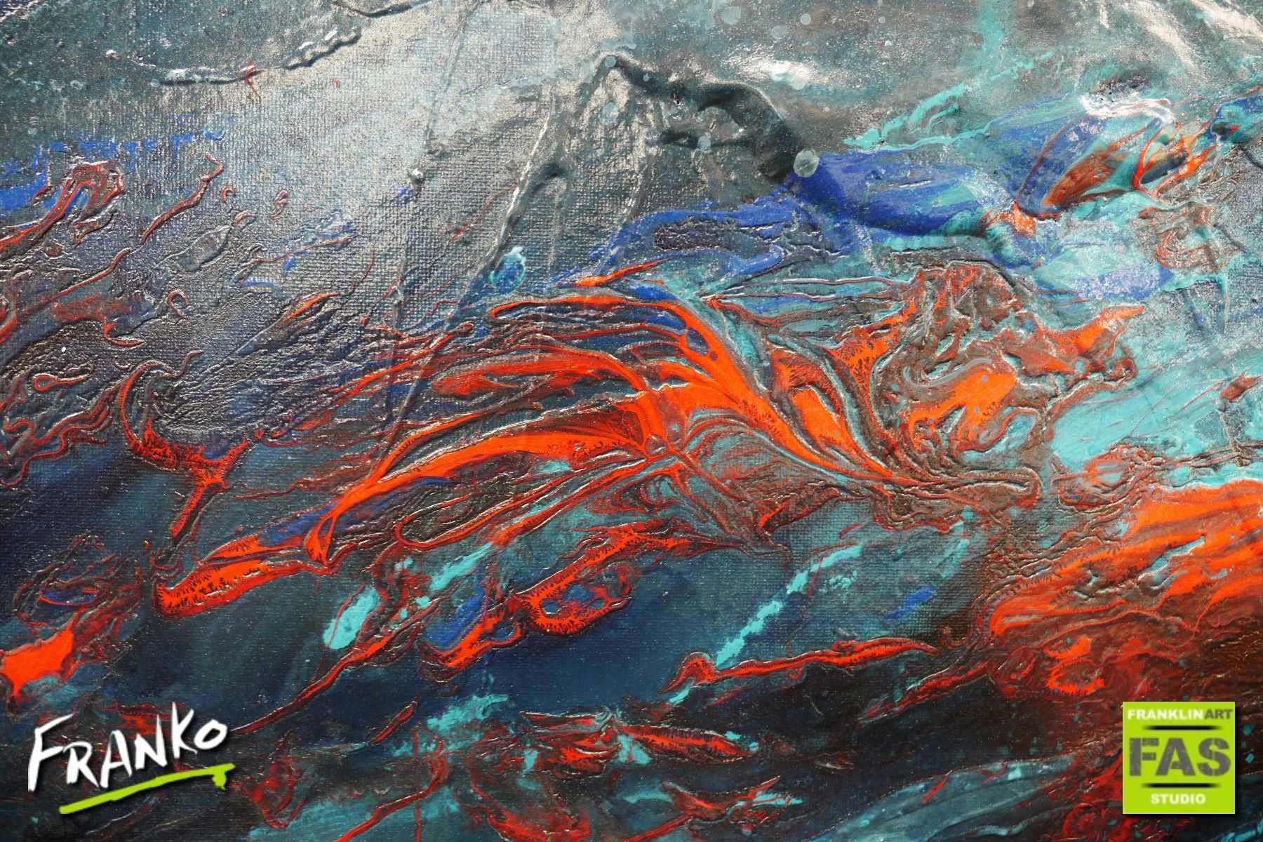 Simpatico 140cm x 100cm Blue Creme Abstract Painting (SOLD)