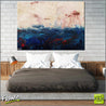Simpatico 140cm x 100cm Blue Creme Abstract Painting (SOLD)-Abstract-Franko-[Franko]-[huge_art]-[Australia]-Franklin Art Studio
