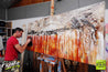 Simply Rusted 200cm x 80cm Rust White Abstract Painting (SOLD)-abstract-Franko-[franko_artist]-[Art]-[interior_design]-Franklin Art Studio