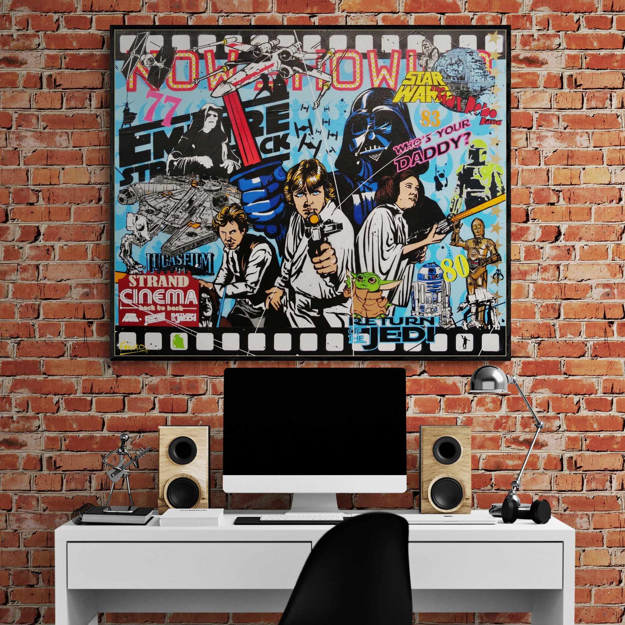 Skywalker 120cm x 100cm Star Wars Textured Urban Pop Art Painting (SOLD)-Urban Pop Art-[Franko Artist]-[Cheryl]-[Wendy]-[Gabriela]-Franklin Art Studio