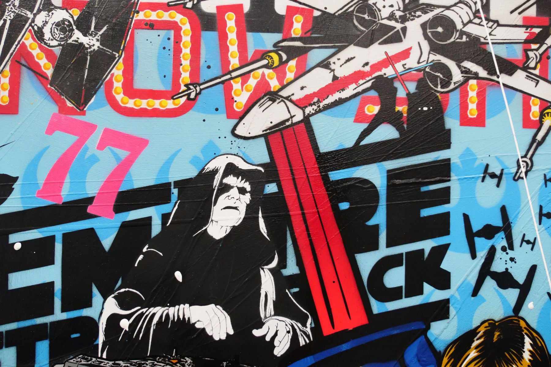Skywalker 120cm x 100cm Star Wars Textured Urban Pop Art Painting (SOLD)
