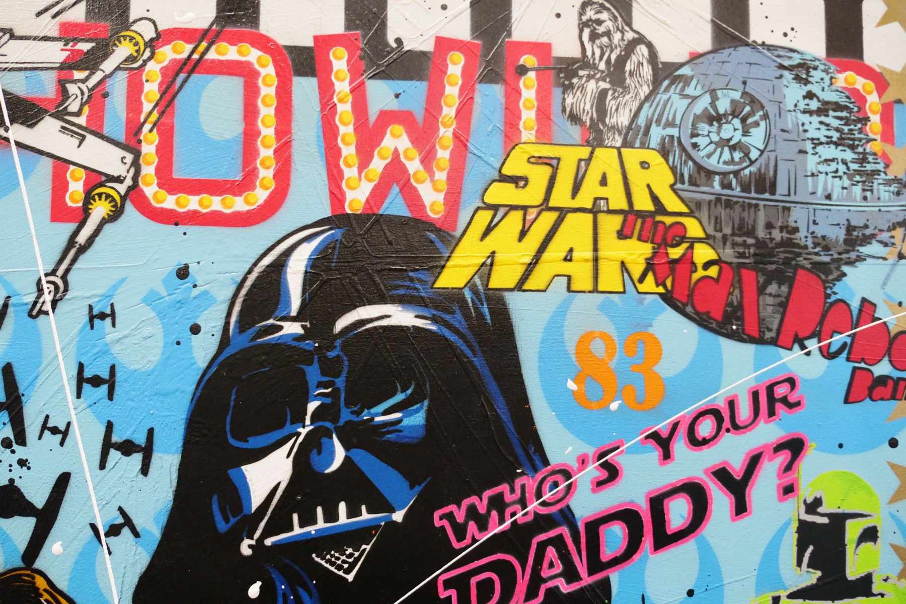 Skywalker 120cm x 100cm Star Wars Textured Urban Pop Art Painting (SOLD)
