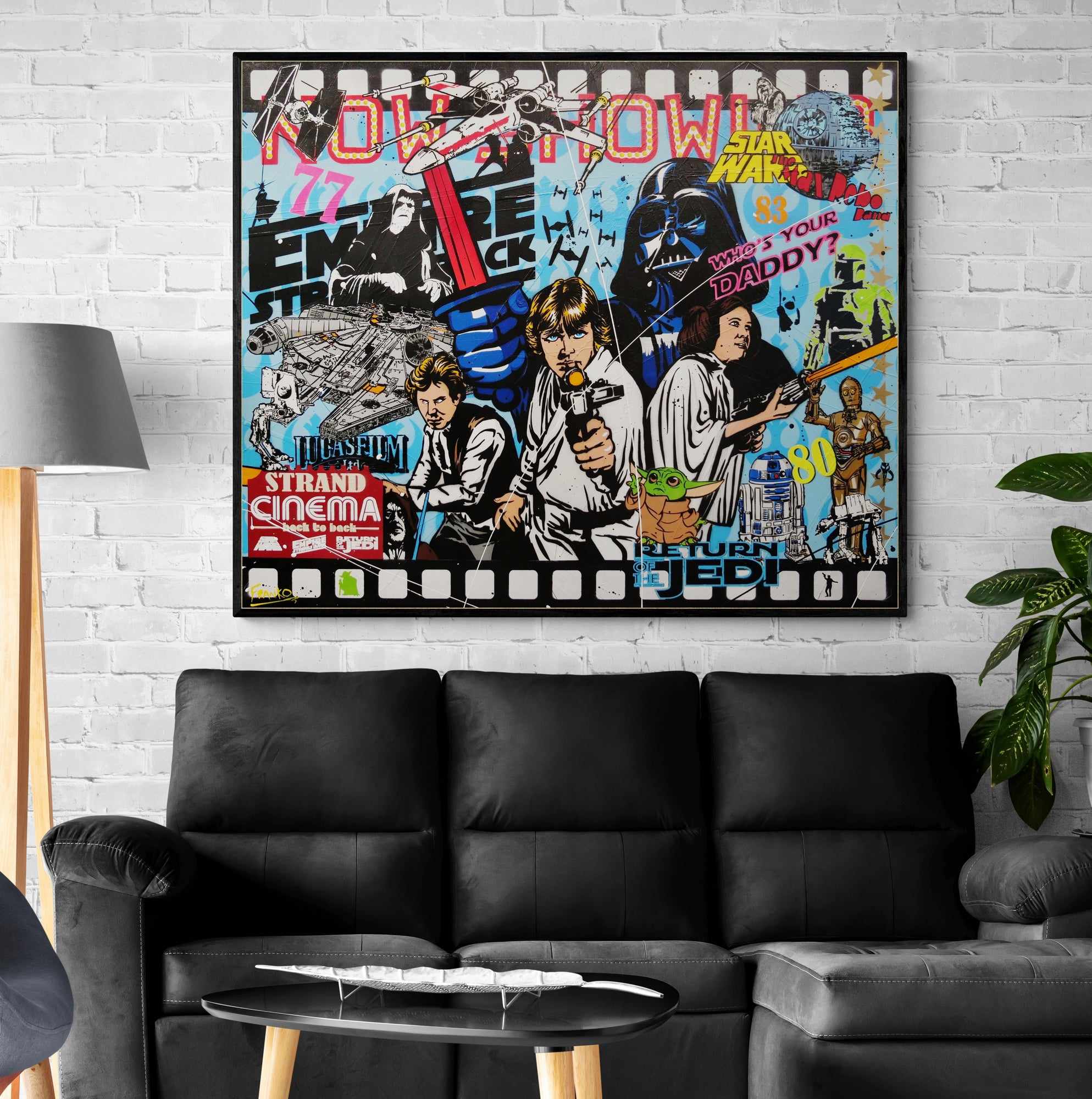 Skywalker 120cm x 100cm Star Wars Textured Urban Pop Art Painting (SOLD)-Urban Pop Art-Franko-[huge]-[Australian]-[best Selling]-Franklin Art Studio