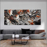 Slated Licorice 240cm x 100cm Black Brown White Textured Abstract Painting (SOLD)-Abstract-Franko-[Franko]-[huge_art]-[Australia]-Franklin Art Studio