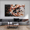 Slated Licorice and Ice 250cm x 150cm Black Oxide Textured Abstract Painting (SOLD)-Abstract-Franko-[Franko]-[huge_art]-[Australia]-Franklin Art Studio