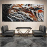 Slated Oxide 240cm x 100cm Black White Rust Textured Abstract Painting (SOLD)-Abstract-Franko-[Franko]-[huge_art]-[Australia]-Franklin Art Studio