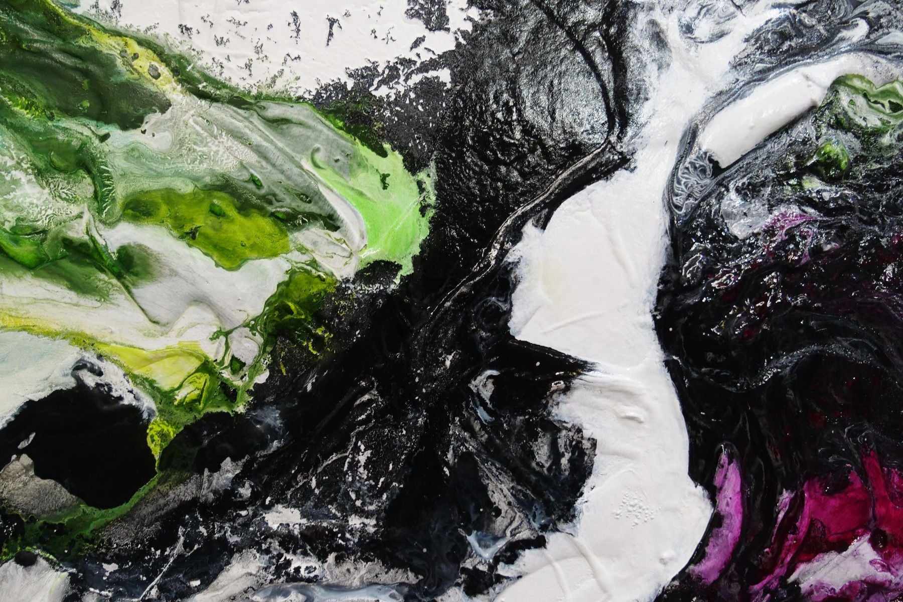 Slated Violet 140cm x 180cm Green Violet Textured Abstract Painting