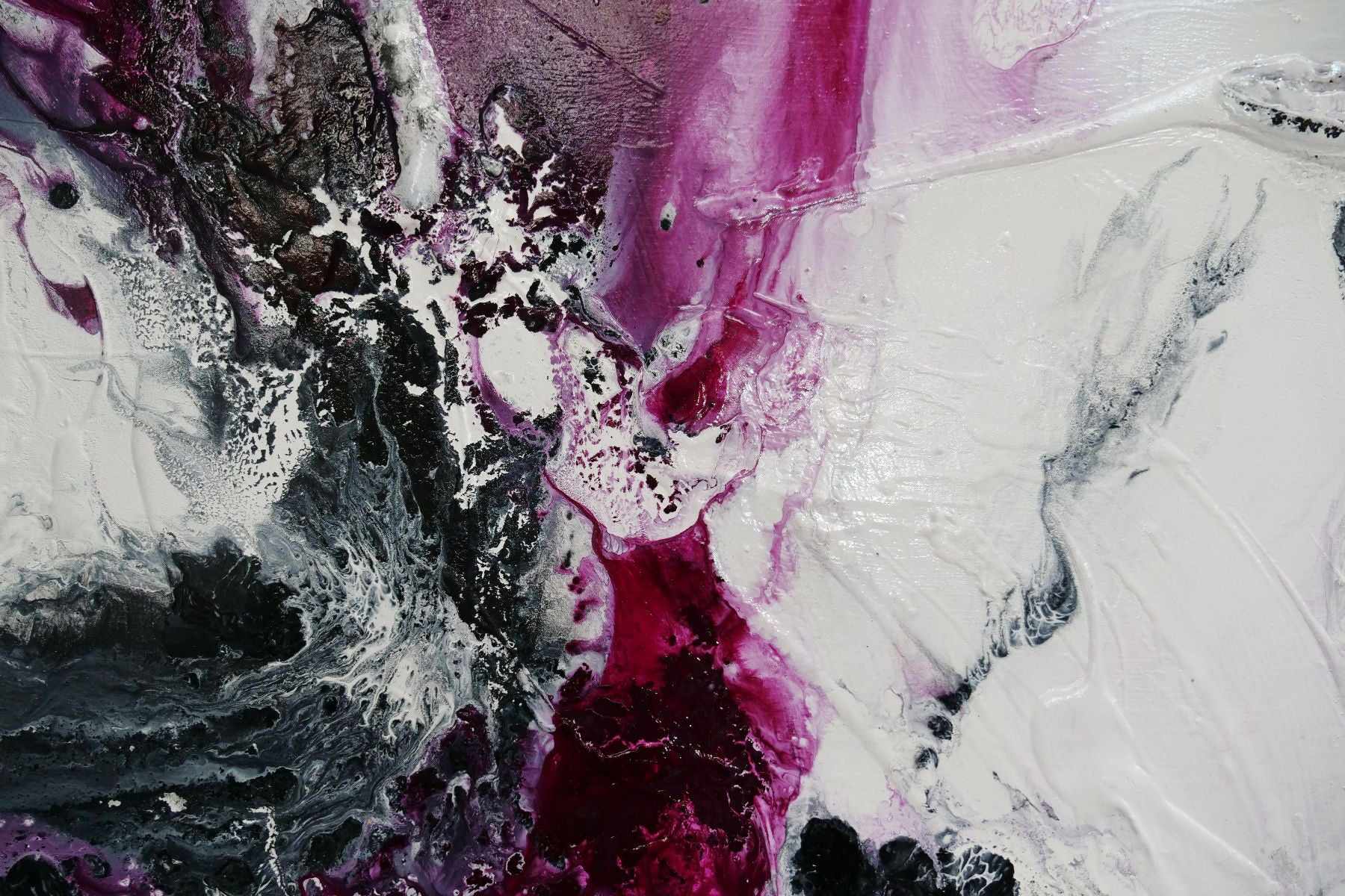 Slated Violet 140cm x 180cm Green Violet Textured Abstract Painting