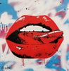 Sloppy Kiss 60cm x 60cm Lips Pop Art Painting-urban pop-[Franko]-[Australian Artist]-[Large]-[Popular]-Franklin Art Studio