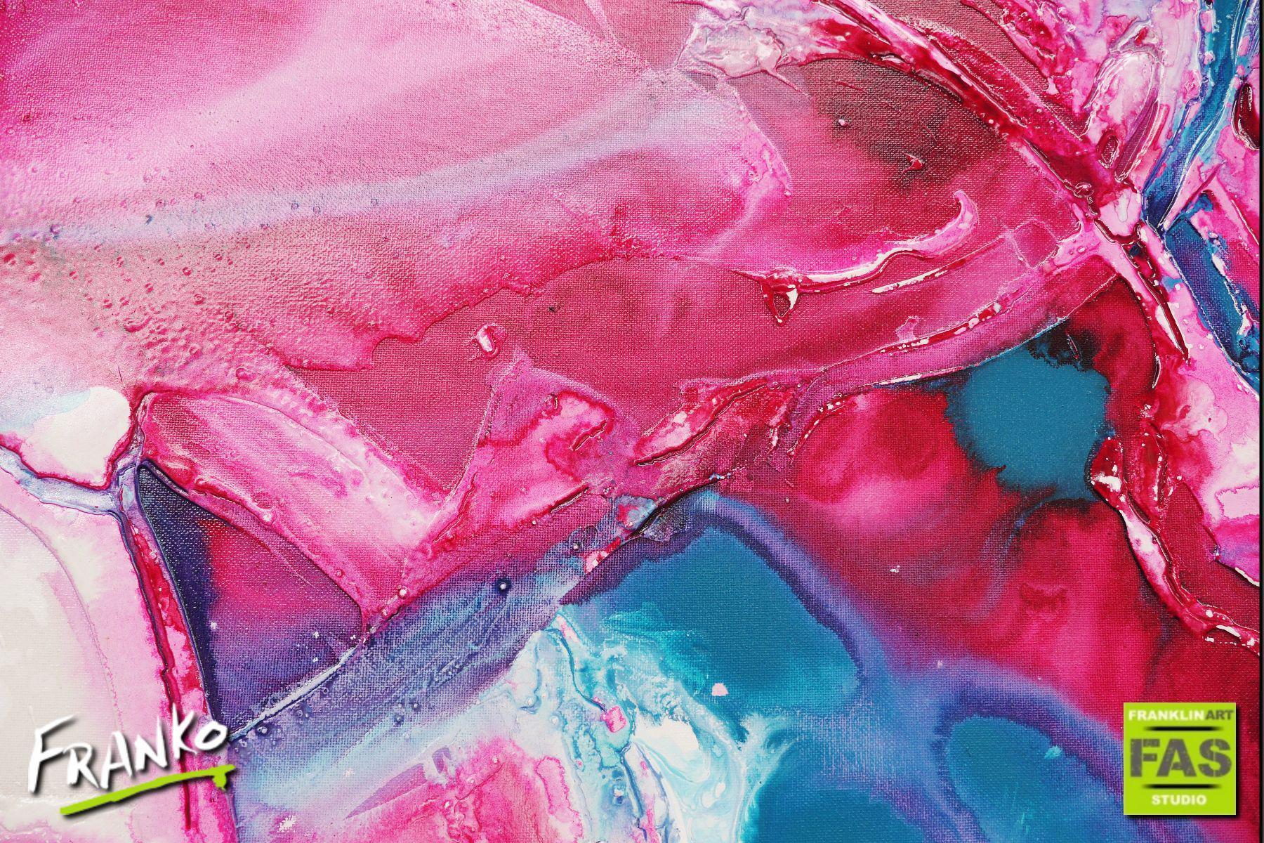 Smashing Pastels 75cm x 100cm Pink Abstract Painting