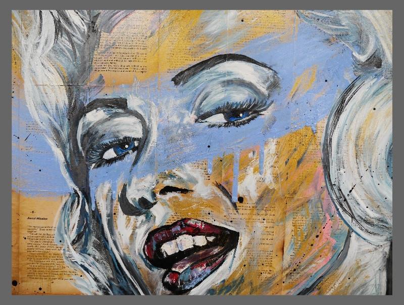 So Divine 140cm x 100cm Marilyn Monroe Vintage Book Pop art Painting (SOLD)