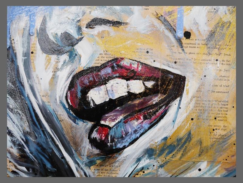 So Divine 140cm x 100cm Marilyn Monroe Vintage Book Pop art Painting (SOLD)-book club-[Franko]-[Artist]-[Australia]-[Painting]-Franklin Art Studio