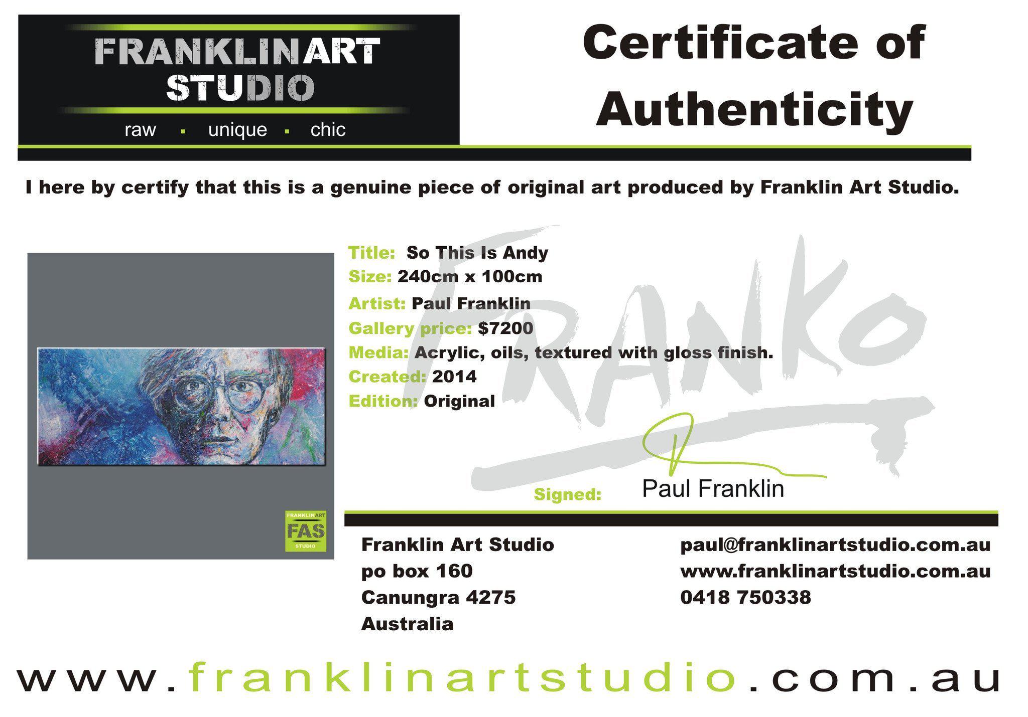 So This Is Andy 190cm x 100cm Andy Warhol Abstract Realism Painting-people-Franko-[franko_artist]-[Art]-[interior_design]-Franklin Art Studio