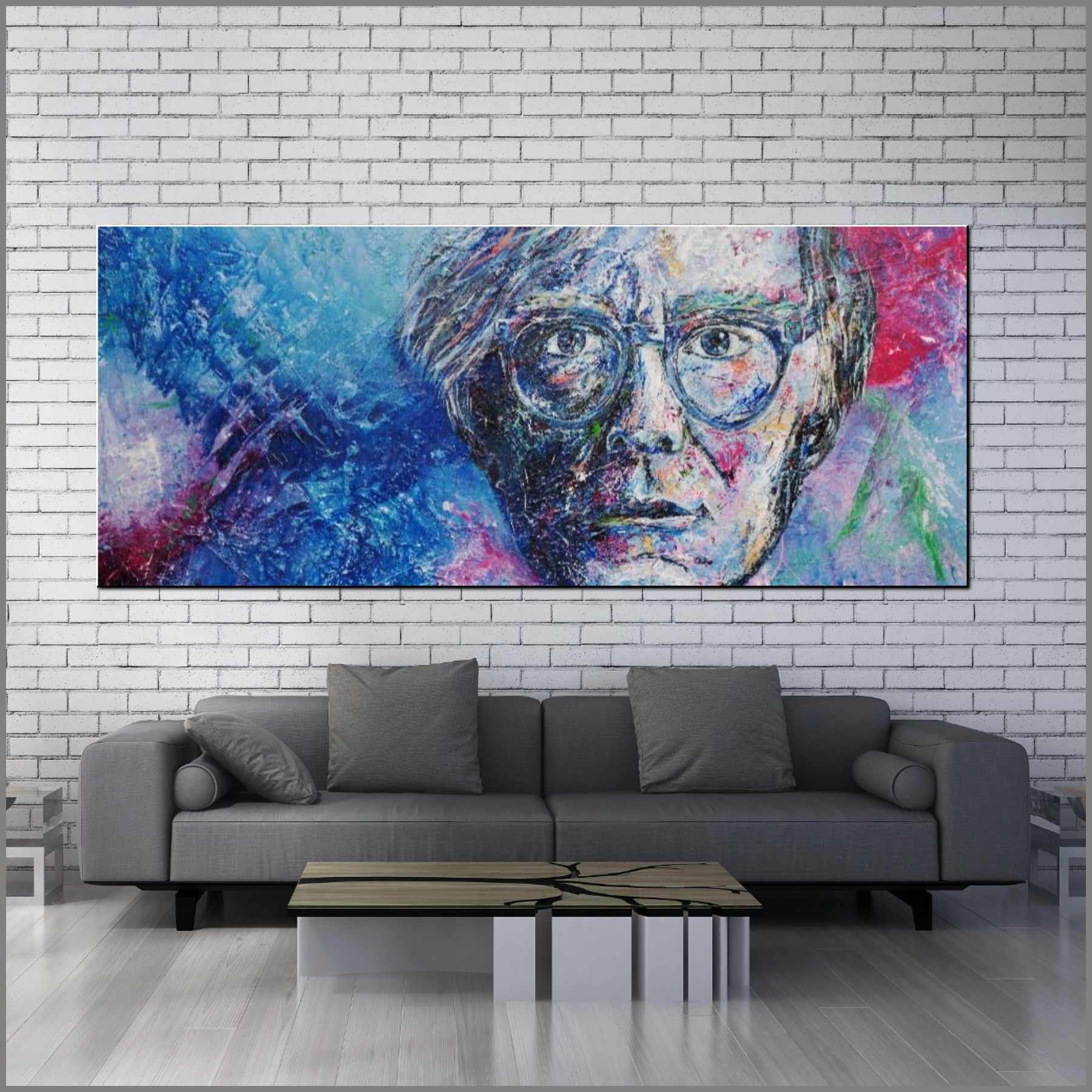 So This Is Andy 190cm x 100cm Andy Warhol Abstract Realism Painting-people-Franko-[Franko]-[huge_art]-[Australia]-Franklin Art Studio