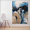 Sorrento Delta 140cm x 100cm Blue Cream Textured Abstract Painting (SOLD)-Abstract-Franklin Art Studio-[Franko]-[huge_art]-[Australia]-Franklin Art Studio