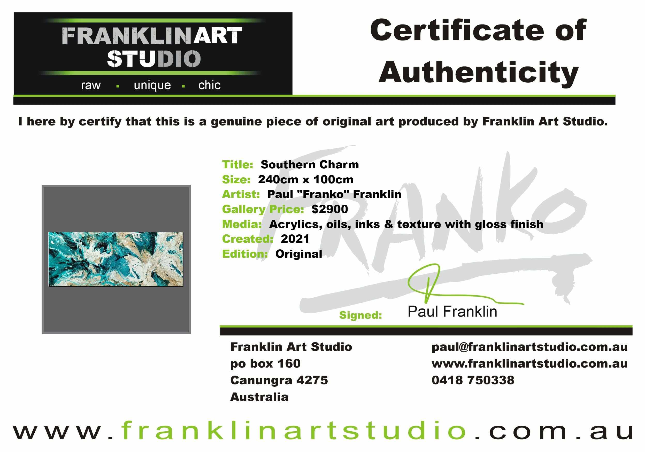 Southern Charm 240cm x 100cm Teal White Cream Textured Abstract Painting (SOLD)-Abstract-Franko-[franko_art]-[beautiful_Art]-[The_Block]-Franklin Art Studio