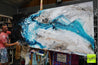 Southern Liquid Rush 240cm x 100cm Blue Grey Black Textured Abstract Painting (SOLD)-Abstract-[Franko Artist]-[Gold Coast]-[Brisbane]-[Huge]-Franklin Art Studio