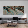 Southern Ocean Class 240cm x 100cm Teal White Orange Textured Abstract Painting (SOLD)-Abstract-Franko-[Franko]-[huge_art]-[Australia]-Franklin Art Studio