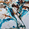 Southern Rapture 150cm x 150cm Teal White Textured Abstract Painting (SOLD)-Abstract-Franko-[Franko]-[Australia_Art]-[Art_Lovers_Australia]-Franklin Art Studio