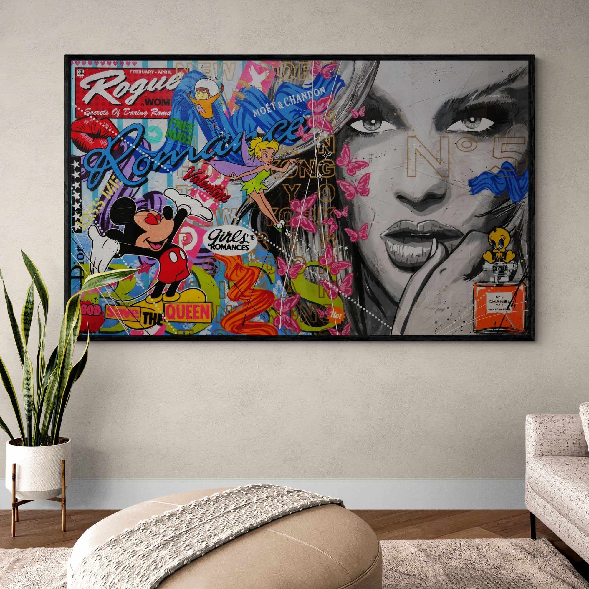 Spell Bound 200cm x 120cm Sexy Woman Textured Urban Pop Art Painting (SOLD)-Urban Pop Art-[Franko]-[Artist]-[Australia]-[Painting]-Franklin Art Studio