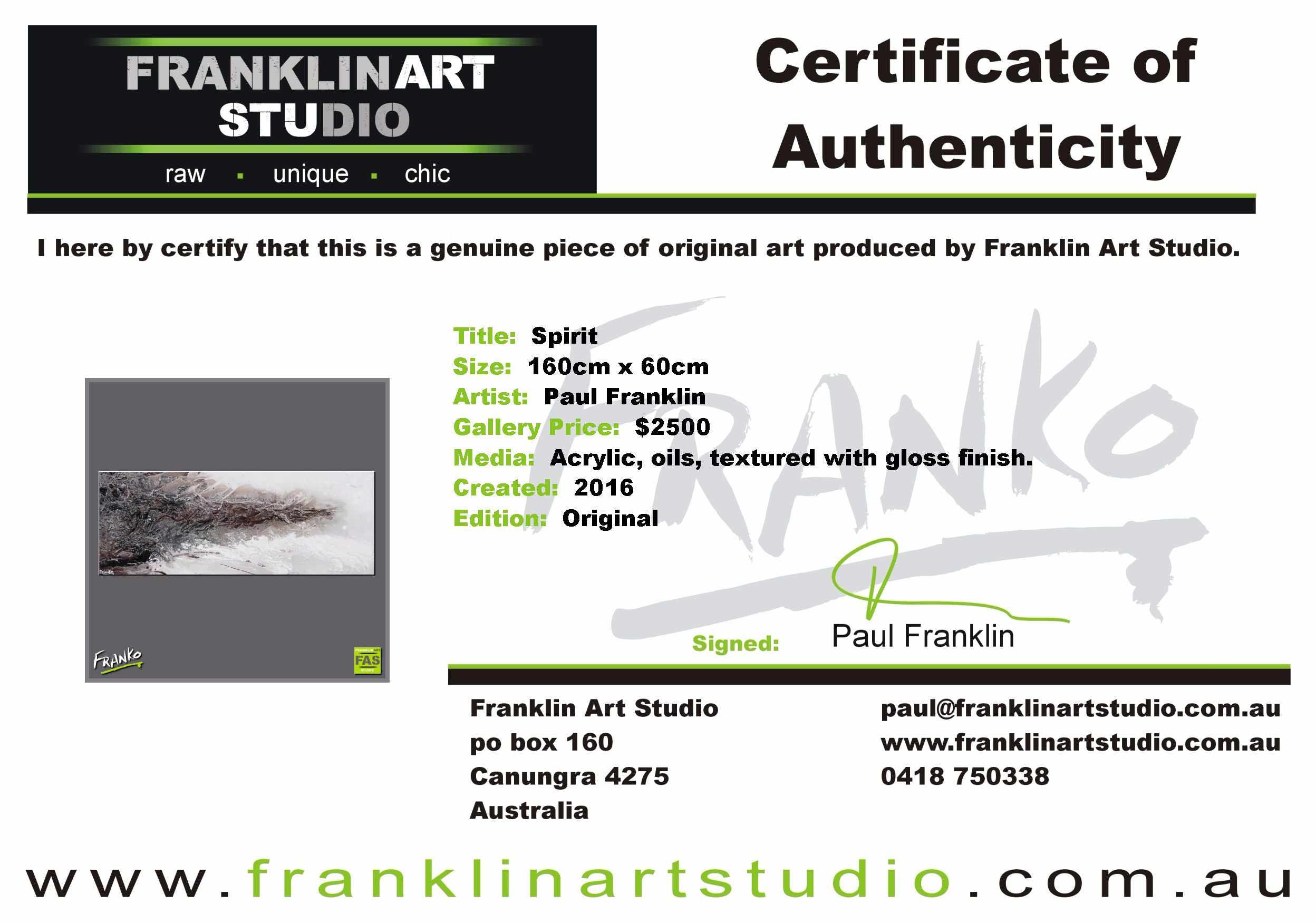 Spirit 160cm x 60cm White Brown Abstract Painting (SOLD)-Abstract-Franko-[franko_art]-[beautiful_Art]-[The_Block]-Franklin Art Studio