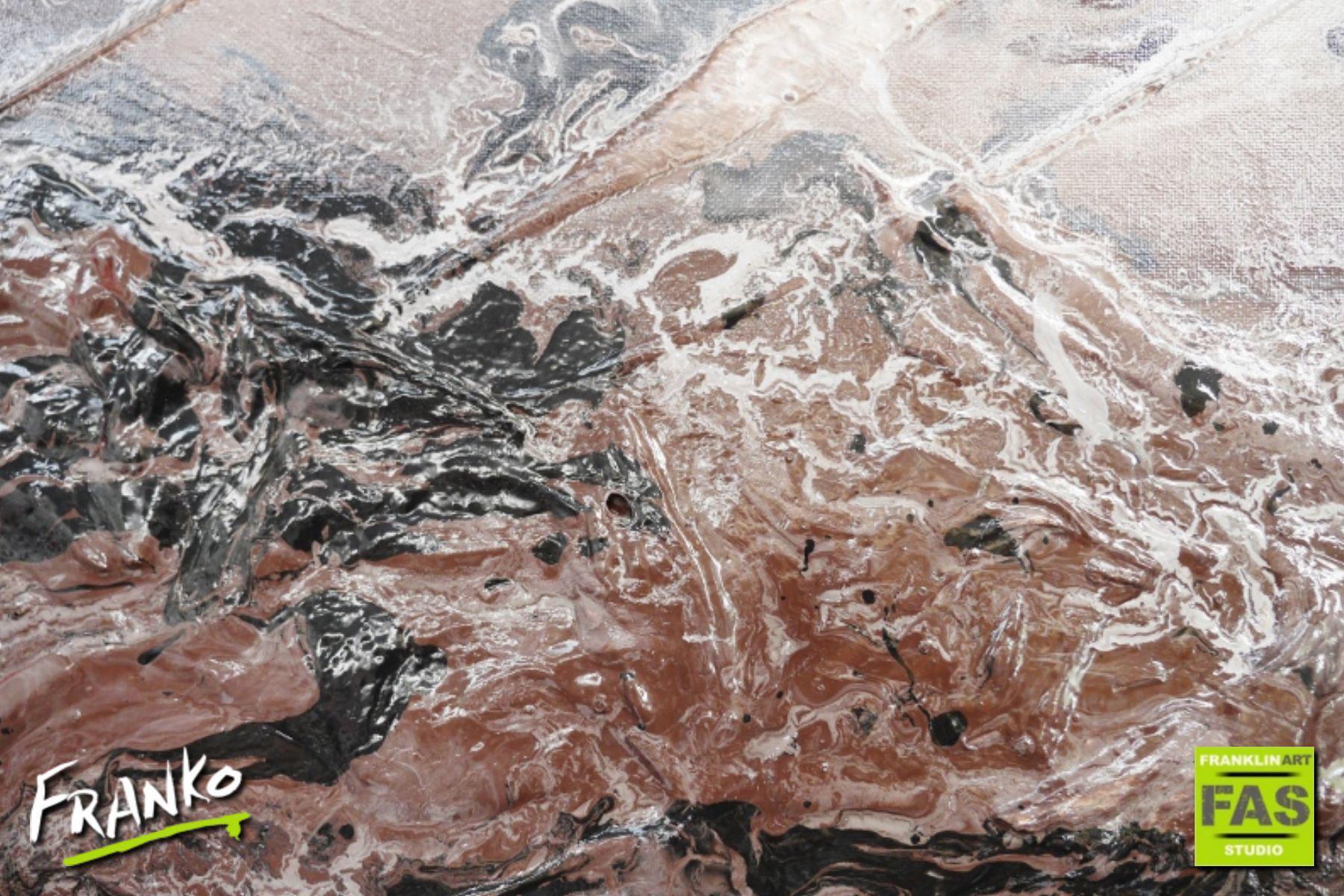 Spirit 160cm x 60cm White Brown Abstract Painting (SOLD)