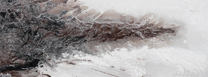 Spirit 160cm x 60cm White Brown Abstract Painting (SOLD)-Abstract-[Franko ]-[Gallery]-[popular]-[Australia]-Franklin Art Studio
