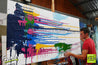 Split 190cm x 100cm White Colourful Abstract Painting (SOLD)-Abstract-[Franko Artist]-[Gold Coast]-[Brisbane]-[Huge]-Franklin Art Studio