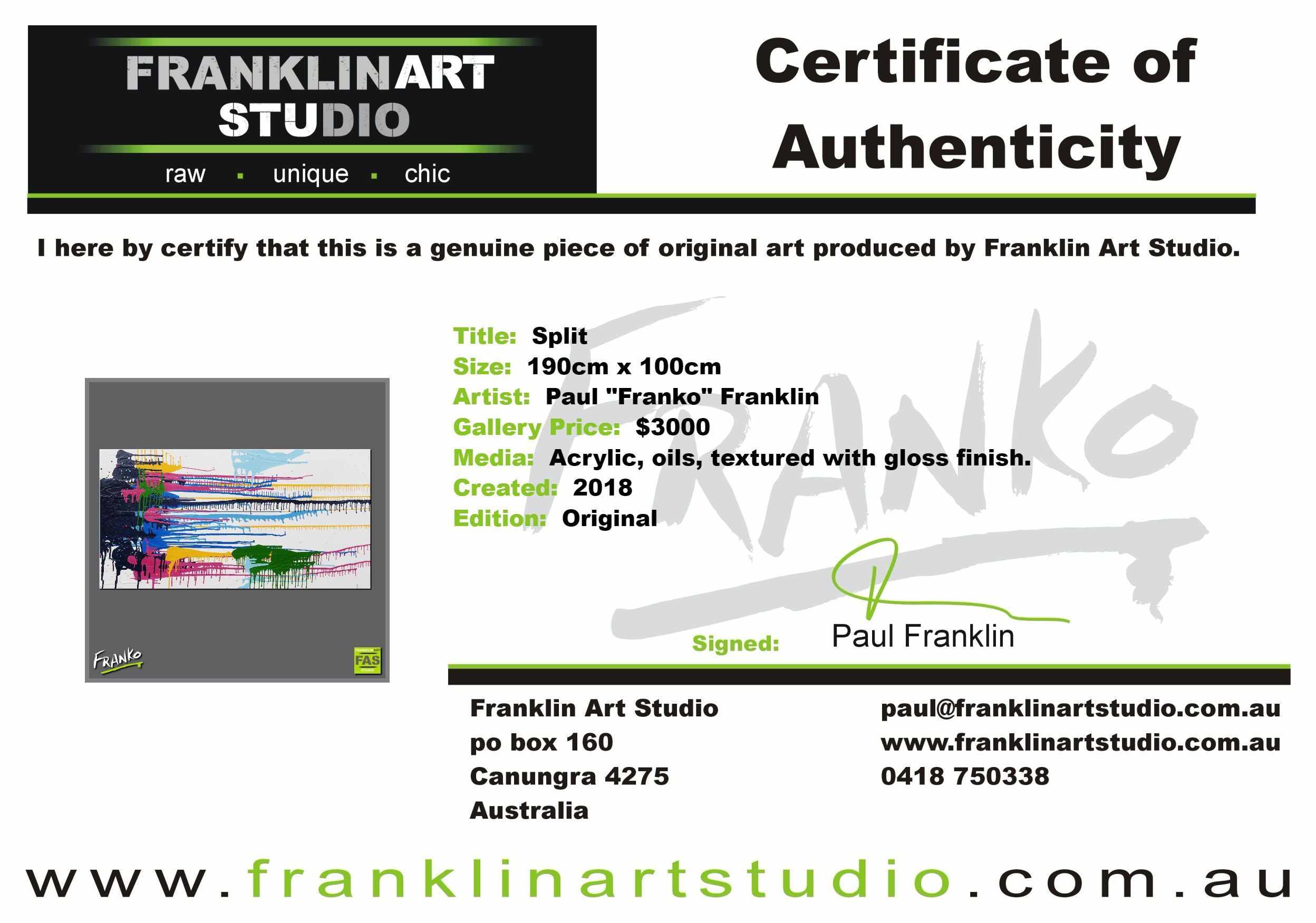Split 190cm x 100cm White Colourful Abstract Painting (SOLD)-Abstract-[Franko Artist]-[Cheryl]-[Wendy]-[Gabriela]-Franklin Art Studio