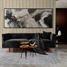 Stratosphere 200cm x 80cm Malt Black Textured Abstract Painting (SOLD)-Abstract-Franko-[huge]-[Australian]-[best Selling]-Franklin Art Studio