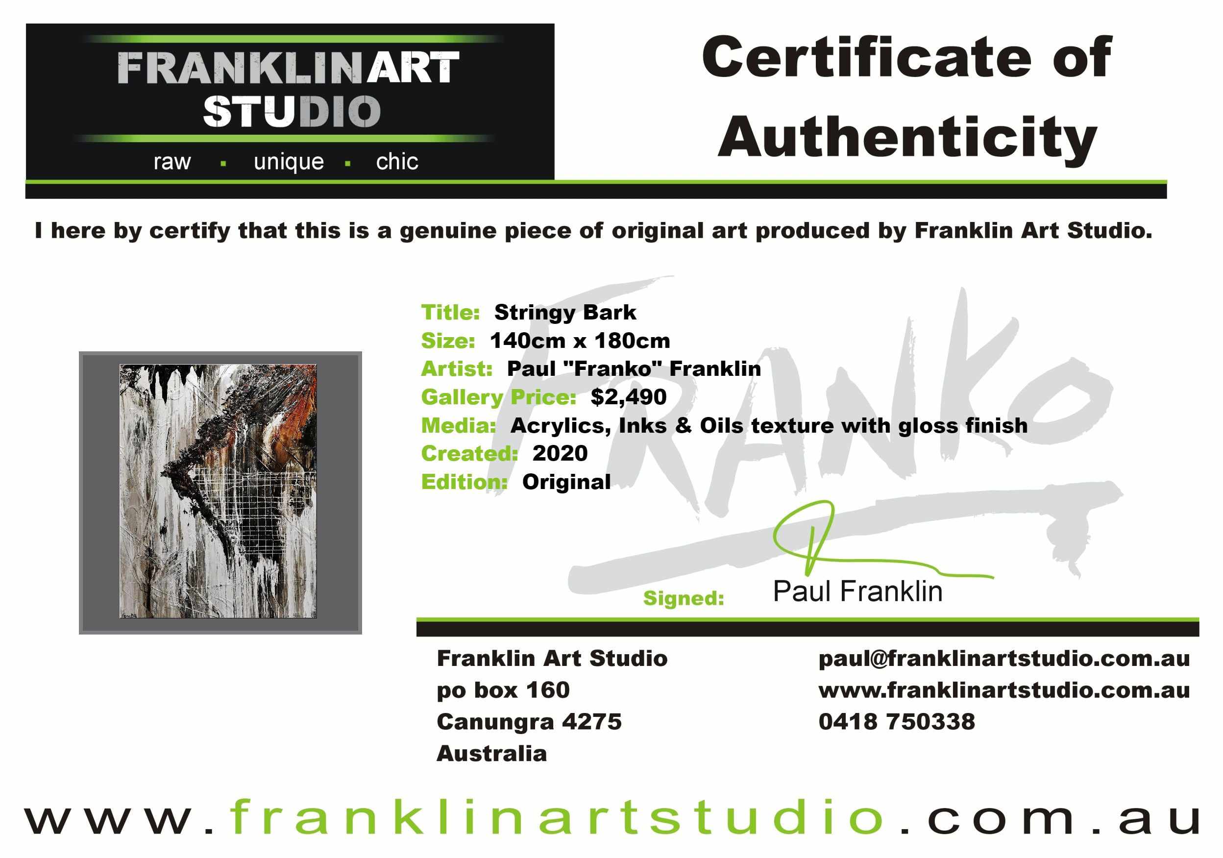 Stringy Bark 180cm x 140cm Grey Black Textured Abstract Painting (SOLD)-Abstract-Franko-[franko_art]-[beautiful_Art]-[The_Block]-Franklin Art Studio