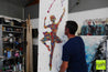 Style and Grace 160cm x 60cm Ballerina Urban Pop Art Painting (SOLD)-urban pop-Franko-[franko_artist]-[Art]-[interior_design]-Franklin Art Studio
