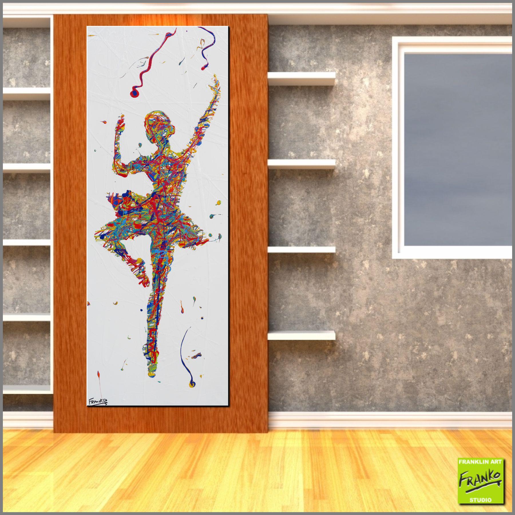 Style and Grace 160cm x 60cm Ballerina Urban Pop Art Painting (SOLD)-urban pop-Franko-[Franko]-[huge_art]-[Australia]-Franklin Art Studio