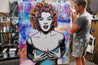 Suave Ms M 140cm x 180cm Marilyn Monroe Textured Urban Pop Art Painting (SOLD)-Urban Pop Art-Franko-[franko_art]-[beautiful_Art]-[The_Block]-Franklin Art Studio