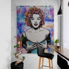 Suave Ms M 140cm x 180cm Marilyn Monroe Textured Urban Pop Art Painting (SOLD)-Urban Pop Art-[Franko]-[Artist]-[Australia]-[Painting]-Franklin Art Studio