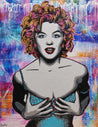 Suave Ms M 140cm x 180cm Marilyn Monroe Textured Urban Pop Art Painting (SOLD)-Urban Pop Art-Franko-[Franko]-[Australia_Art]-[Art_Lovers_Australia]-Franklin Art Studio