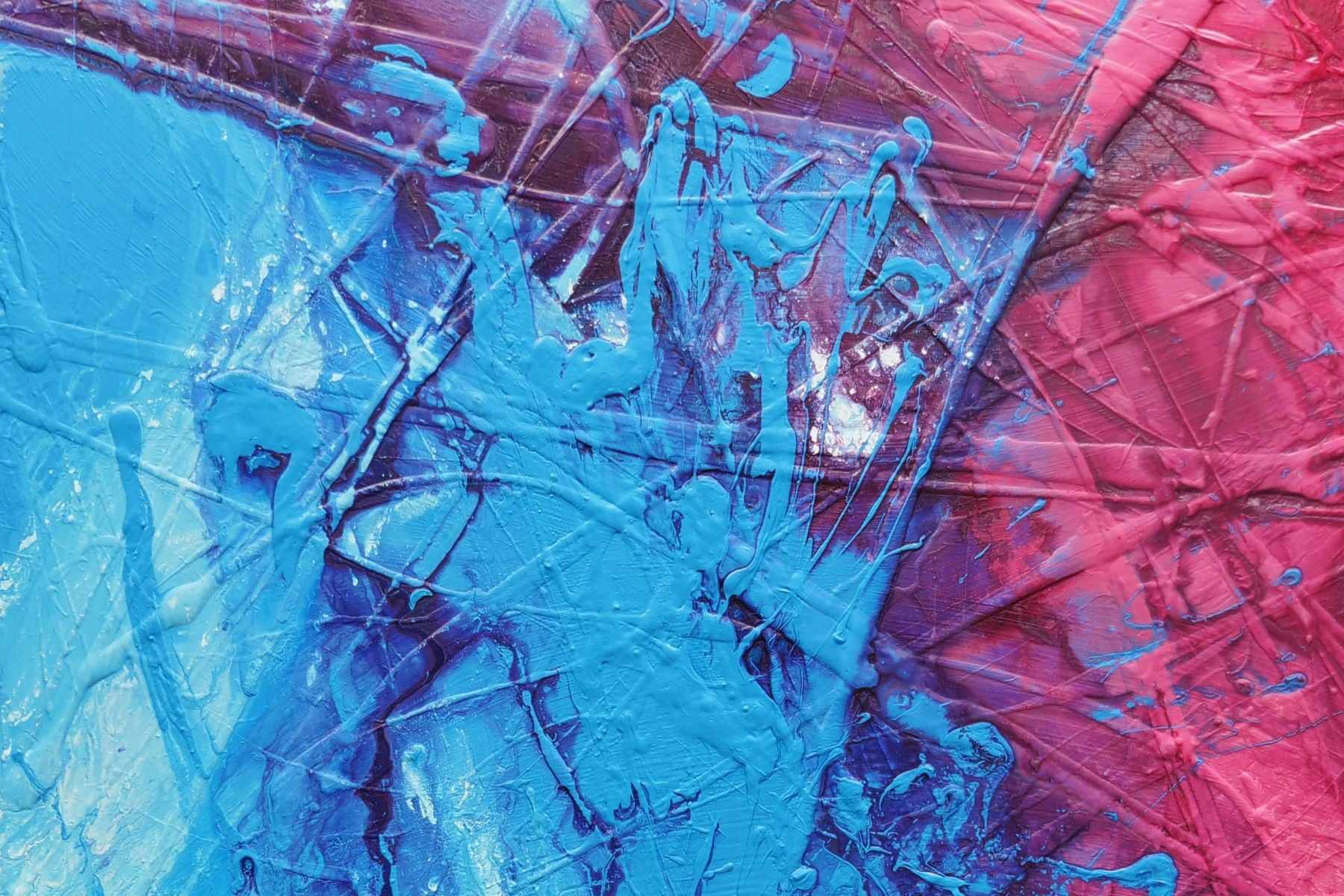 Sugar Dreams 120cm x 120cm Blue Pink Textured Abstract Painting