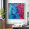 Sugar Dreams 120cm x 120cm Blue Pink Textured Abstract Painting-Abstract-Franko-[Franko]-[huge_art]-[Australia]-Franklin Art Studio