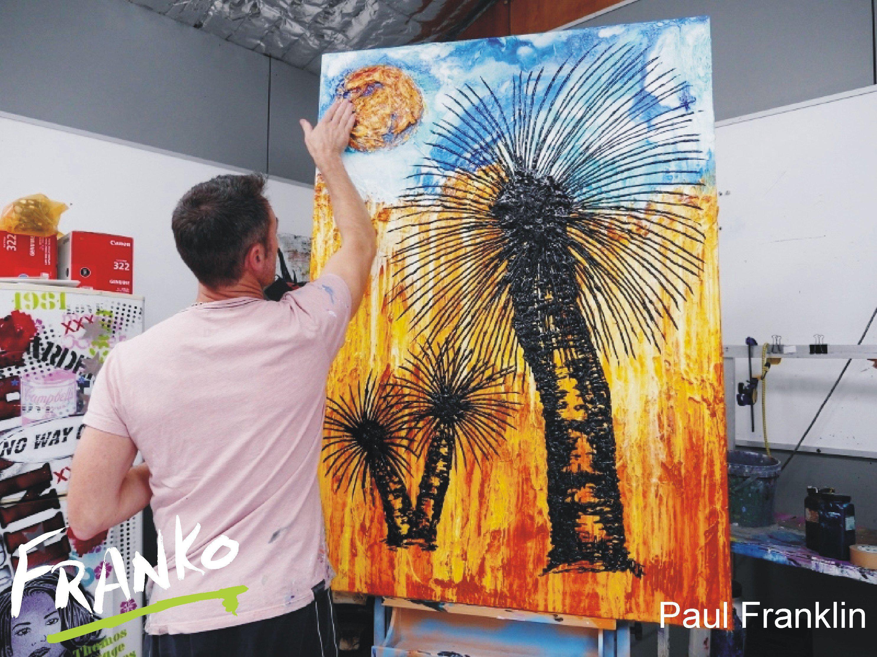 Sunburnt 140cm x 100cm Landscape Abstract Painting (SOLD)-abstract-[Franko Artist]-[Gold Coast]-[Brisbane]-[Huge]-Franklin Art Studio