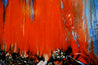 Sunset and Cocktails 240cm x 100cm Blue Orange Textured Abstract Painting (SOLD)-Abstract-[Franko]-[Artist]-[Australia]-[Painting]-Franklin Art Studio