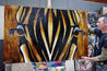 Tatenda (Grateful) 160cm x 100cm African Zebra Urban Pop Painting (SOLD)-Animals-Franko-[franko_artist]-[Art]-[interior_design]-Franklin Art Studio