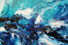 Teal Blue Candy 200cm x 80cm Blue White Teal Textured Abstract Painting (SOLD)-Abstract-[Franko]-[Artist]-[Australia]-[Painting]-Franklin Art Studio
