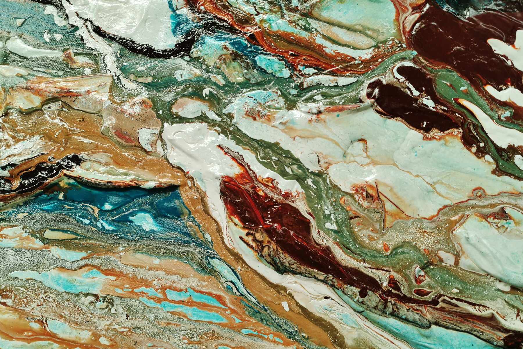 Teal Coast 240cm x 100cm Teal White Oxide Textured Abstract Painting (SOLD)-Abstract-[Franko]-[Artist]-[Australia]-[Painting]-Franklin Art Studio