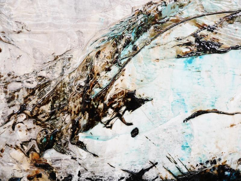 Teal Star 140cm x 100cm Teal Abstract Painting (SOLD)-abstract-[Franko]-[Artist]-[Australia]-[Painting]-Franklin Art Studio