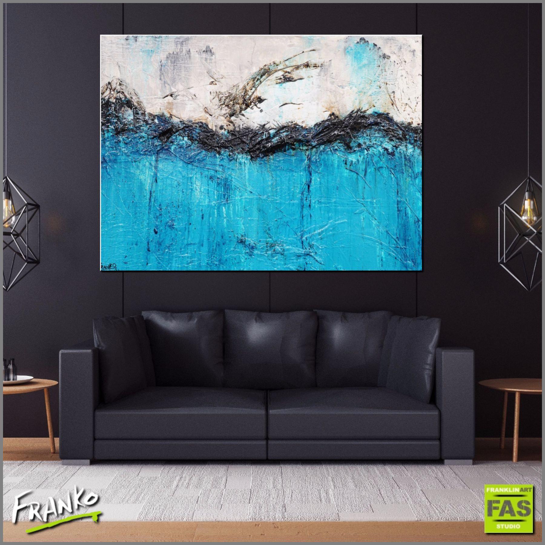 Teal Star 140cm x 100cm Teal Abstract Painting (SOLD)-abstract-Franko-[huge]-[Australian]-[best Selling]-Franklin Art Studio