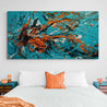 Teal and Tango 190cm x 100cm Teal Orange Textured Abstract Painting (SOLD)-Abstract-[Franko]-[Artist]-[Australia]-[Painting]-Franklin Art Studio