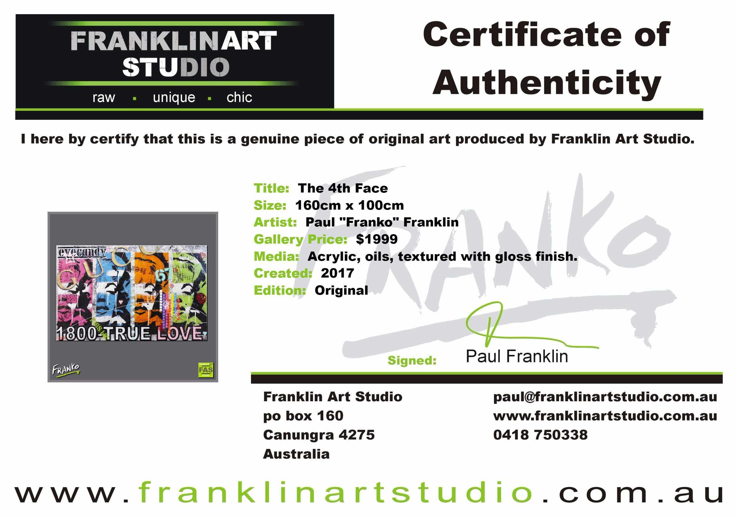 The 4th Face 160cm x 100cm Woman urban pop Painting (SOLD)-abstract realism-Franko-[franko_artist]-[Art]-[interior_design]-Franklin Art Studio