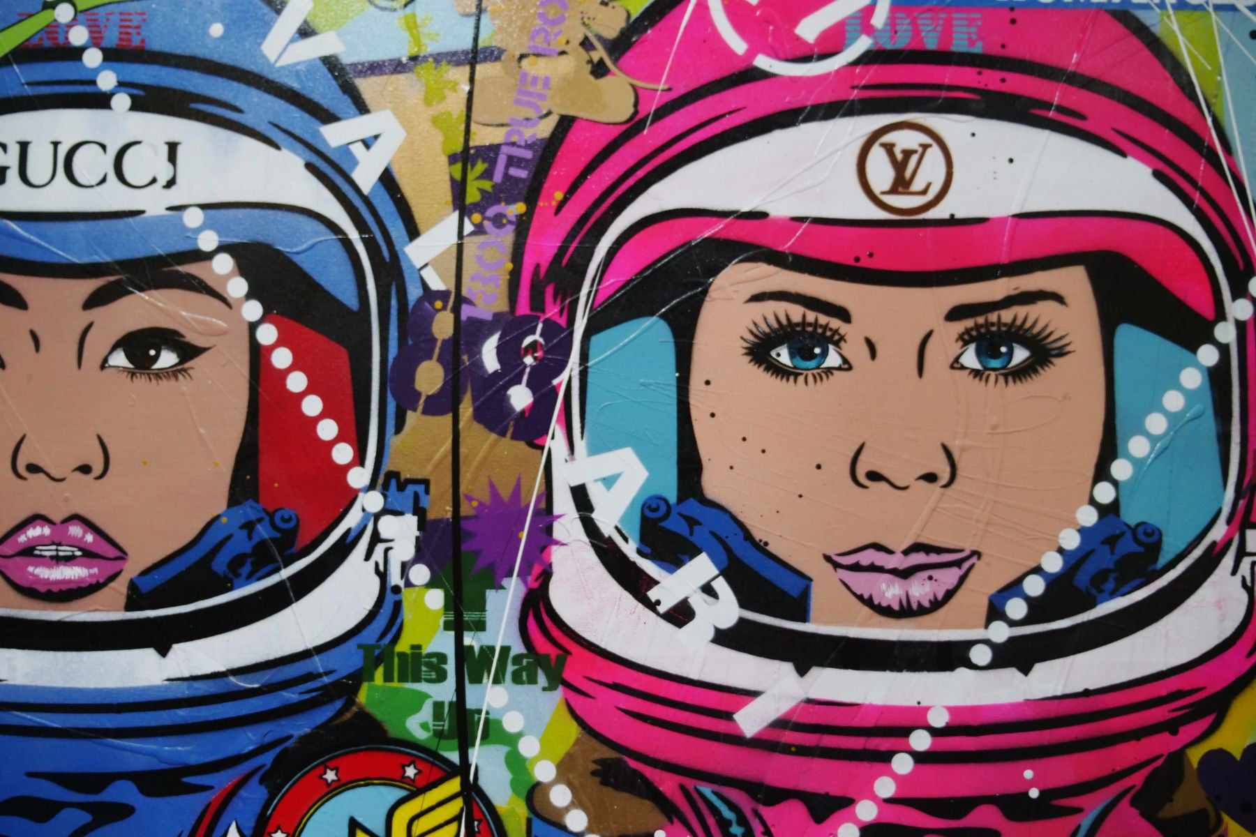 The 5th Cadet 240cm x 100cm Space Cadets Textured Urban Pop Art Painting (SOLD)