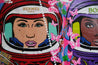 The 5th Cadet 240cm x 100cm Space Cadets Textured Urban Pop Art Painting (SOLD)-Urban Pop Art-[Franko]-[Artist]-[Australia]-[Painting]-Franklin Art Studio