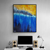 The Blue 120cm x 100cm Blue Abstract Painting (SOLD)-abstract-[Franko Artist]-[Gold Coast]-[Brisbane]-[Huge]-Franklin Art Studio